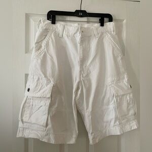 Levi’s White Denim Cargo Shorts